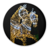 黄金の馬が駆け回る セラミックノブ (正面)