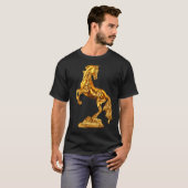 黄金の馬彫像 Tシャツ (正面フル)