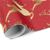 黄金の鹿オンレッド ラッピングペーパー (ロールコーナー)