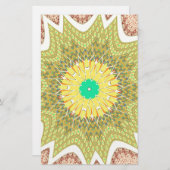 黄金の黄色のアフリカ民族の部族パターン 便箋 (正面/裏面)