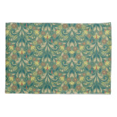 黄金の黄色の葉の多い蔓の模様の枕カバー 枕カバー (裏面-左)