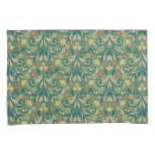 黄金の黄色の葉の多い蔓の模様の枕カバー 枕カバー (正面右)