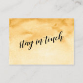 黄金の黄色グラデーションの水色我々はカードを移動した 名刺 (裏面)