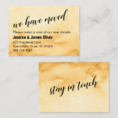 黄金の黄色グラデーションの水色我々はカードを移動した 名刺 (正面/裏面)