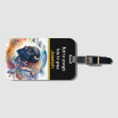 黄金の黄金の色合いのバッファロー ラゲッジタグ (正面横)