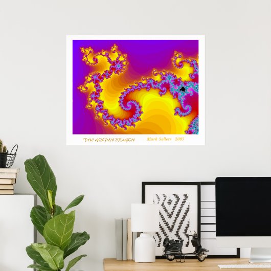 黄金の龍 ポスター (ホームオフィス)