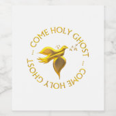 黄金の3-Dルッ来ク聖幽霊 – 聖霊 ワインラベル (シングルラベル)