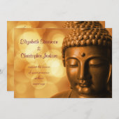 黄金の《写真》ぼけ味結婚像 招待状 (正面/裏面)