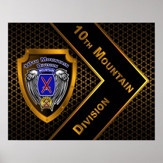 黄金の"栄光に登る"第10山師団 ポスター (正面)