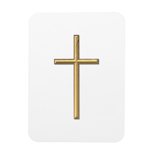 黄金の「3-D」クロス マグネット (縦)