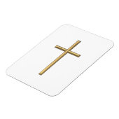 黄金の「3-D」クロス マグネット (左側)