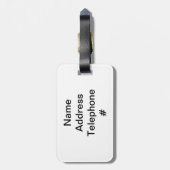 黄金の「3-D」クロス ラゲッジタグ (裏面縦)