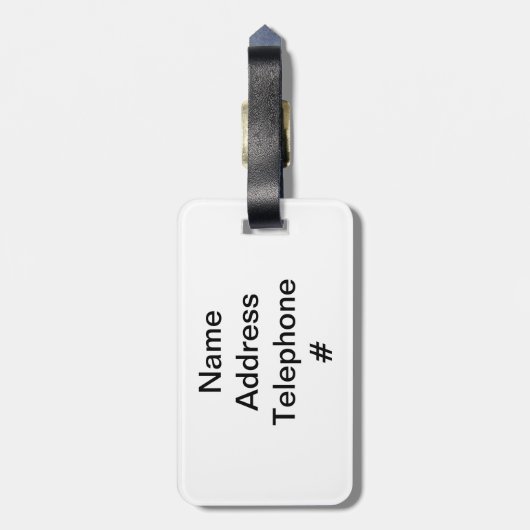 黄金の「3-D」クロス ラゲッジタグ (裏面縦)