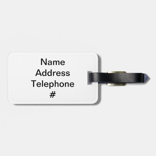 黄金の「3-D」クロス ラゲッジタグ (裏面横)