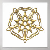 黄金の「3-D」バラ ポスター (正面)