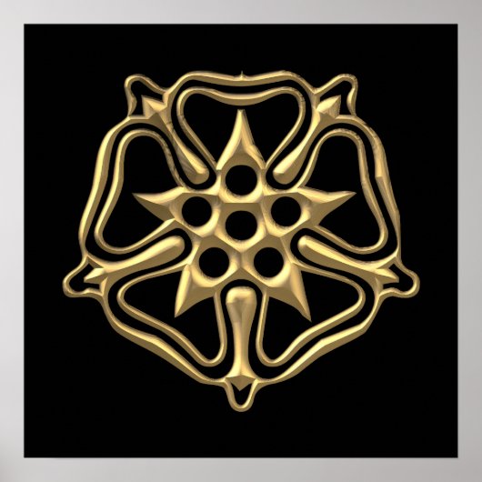 黄金の「3-D」バラ ポスター (正面)