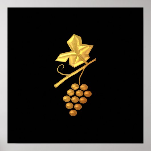 黄金の「3-D」ブドウ ポスター (正面)