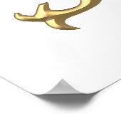 黄金の"3-D"ヴァージンメアリーシンボル ポスター (角)