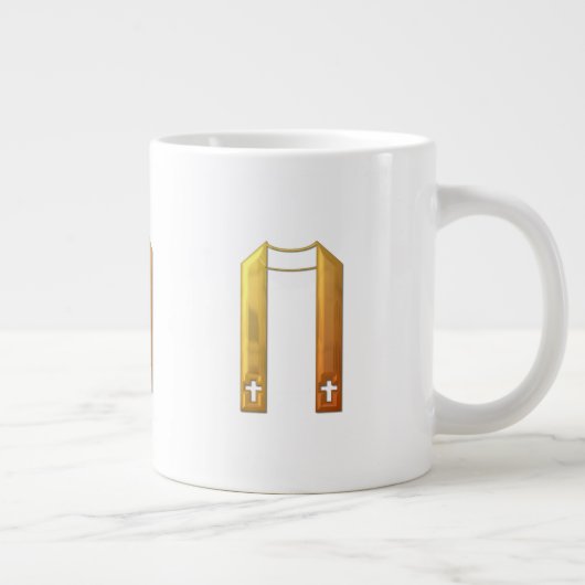 黄金の"3-D"典礼性収縮 ジャンボコーヒーマグカップ (右)