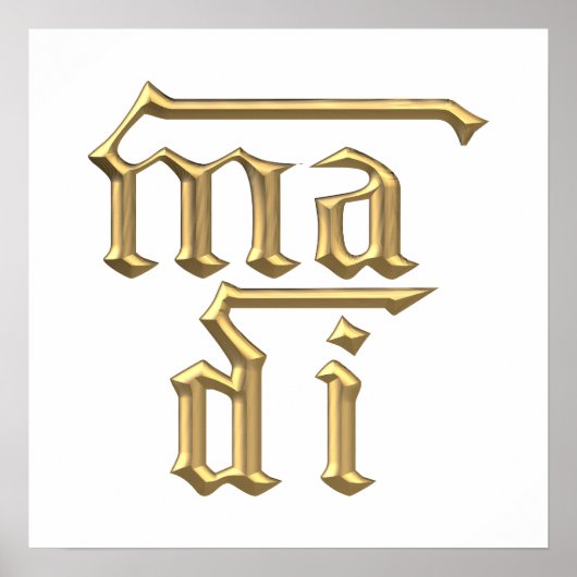 黄金の"3-D"神の母（マディ）シンボル ポスター (正面)