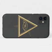 黄金の"3-D"神の目のシンボル Case-Mate iPhoneケース (裏面(横))