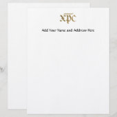 黄金の"3-D" XPCシンボル レターヘッド (正面/裏面)