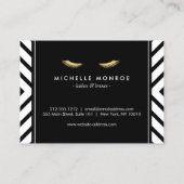 黄金まつモダンげ模様サロンアフターケアカード 名刺 (裏面)