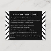 黄金まつモダンげ模様サロンアフターケアカード 名刺 (正面)