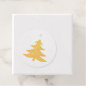 黄金や銀箔の松やクリスマスツリー フェイバータグ (箱)