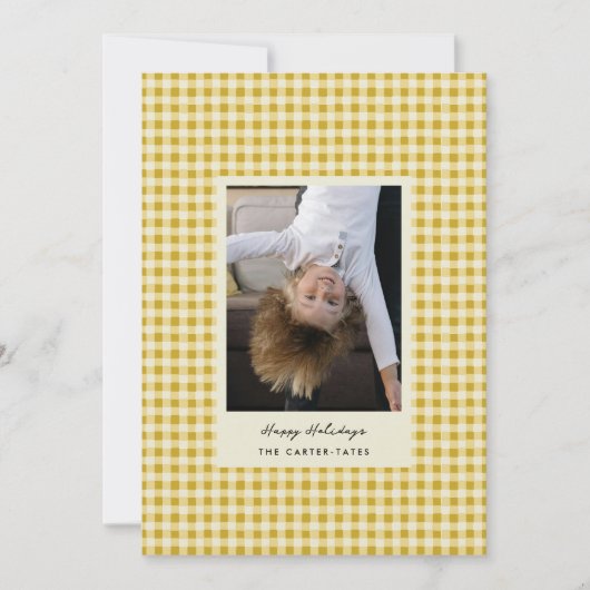黄金よくはしゃぐの手描き市松模様に写真 シーズンカード (正面)