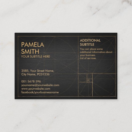 黄金らせん波 名刺 (裏面)