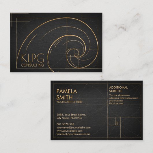 黄金らせん波 名刺 (正面/裏面)