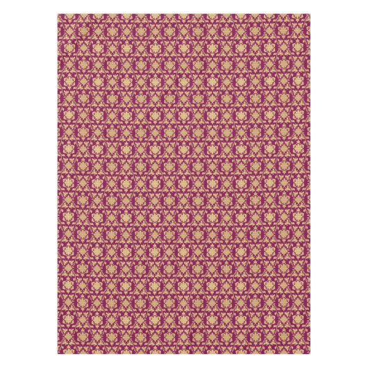 黄金エレガントのイエローダマスクのカスタマイズ可能な色 テーブルクロス (正面)