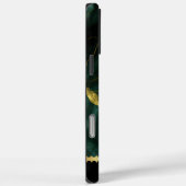 黄金エレガントのベール付き緑の大理石デザイン Case-Mate iPhoneケース (裏面 / 右)