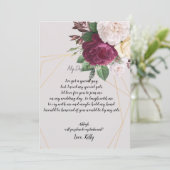 黄金エレガントの幾何学的は私の花嫁のメイド 招待状 (スタンド正面)