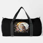 黄金エレガントの月にフクロウ ダッフルバッグ (裏面)