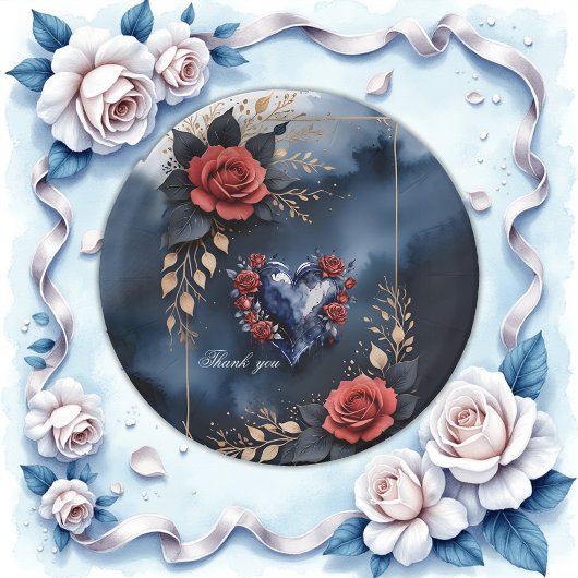 黄金エレガントの葉のバラ配列 ペーパープレート