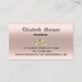 黄金エレガントバラ金ゴールド 名刺 (裏面)