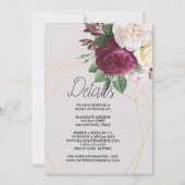 黄金エレガント幾何囲い招待状 招待状 (正面)