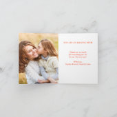 黄金エレガント枠の黄色の水色フローラ サンキューカード (内部)