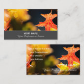 黄金カラフルの夕暮れの紅葉 名刺 (正面/裏面)