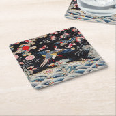 黄金キジ&クイン王朝/インペリアル中国 スクエアペーパーコースター (アングル)