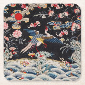 黄金キジ&クイン王朝/インペリアル中国 スクエアペーパーコースター (正面)