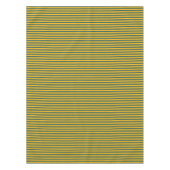 黄金ゴールドと緑ストライプ色 テーブルクロス (正面)