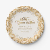 黄金ゴールドフローラキンセアニェラ ペーパープレート (正面)