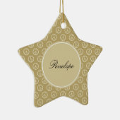 黄金ゴールド平和サイン セラミックオーナメント (右)