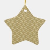 黄金ゴールド平和サイン セラミックオーナメント (裏面)