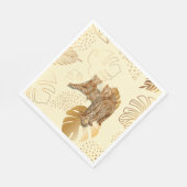 黄金ゴールド葉ヒョウ スタンダードランチョンナプキン (角)