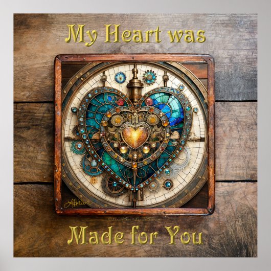 黄金ステンドグラスハートスチームパンクシリーズ ポスター (正面)