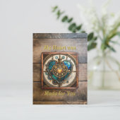 黄金ステンドグラスハートスチームパンクシリーズ ポストカード (スタンド正面)